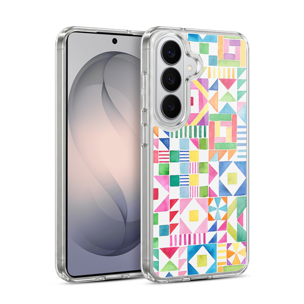 Ninola Colourful Prints Geometric Patchwork Soft Gel Case for Samsung Galaxy S26 Plus