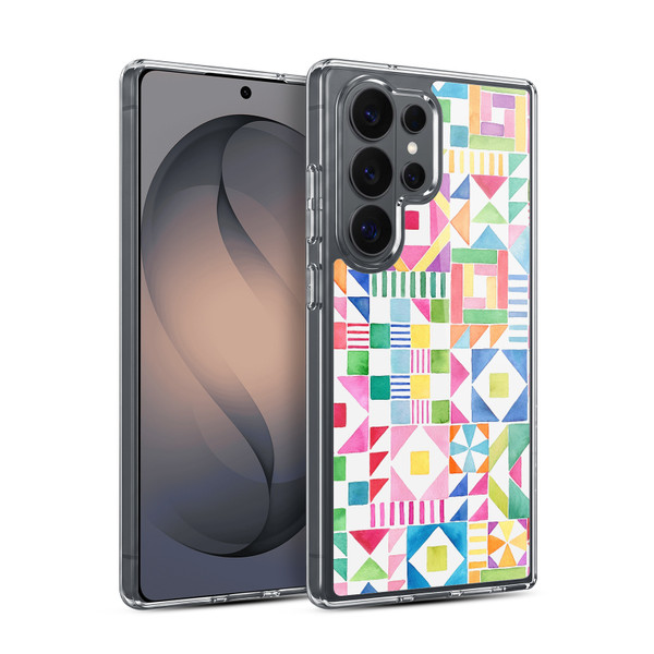 Ninola Colourful Prints Geometric Patchwork Soft Gel Case for Samsung Galaxy S26 Ultra