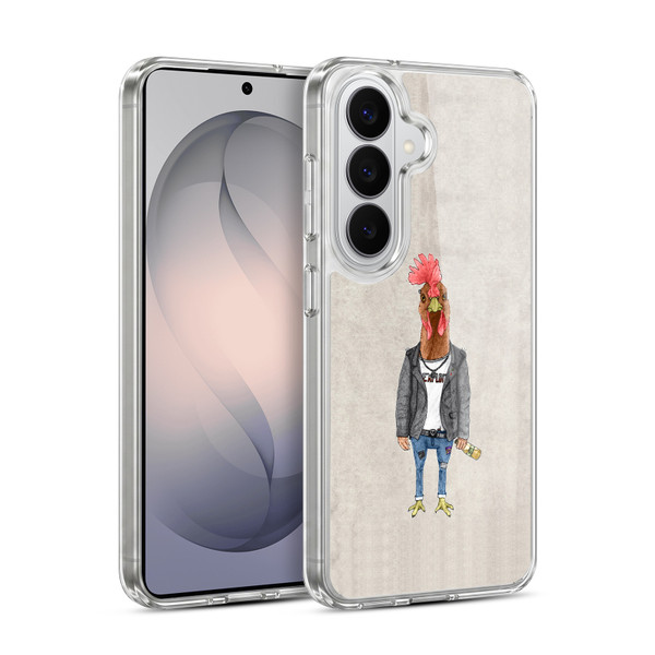 Barruf Animals Punk Rooster Soft Gel Case for Samsung Galaxy S26 Plus