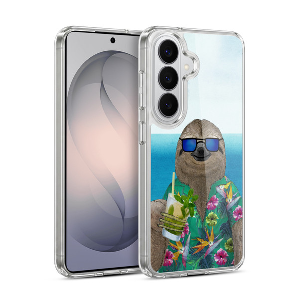 Barruf Animals Sloth In Summer Soft Gel Case for Samsung Galaxy S26 Plus
