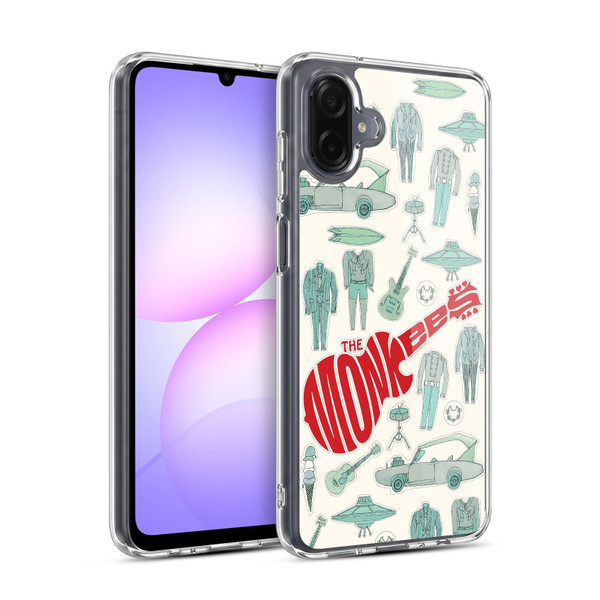 The Monkees Graphics Pattern Soft Gel Case for Samsung Galaxy A07 4G