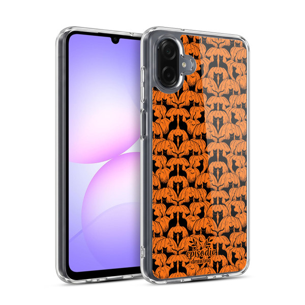 Episodic Drawing Spooky Patterns Pink Moth Soft Gel Case for Samsung Galaxy A07 4G