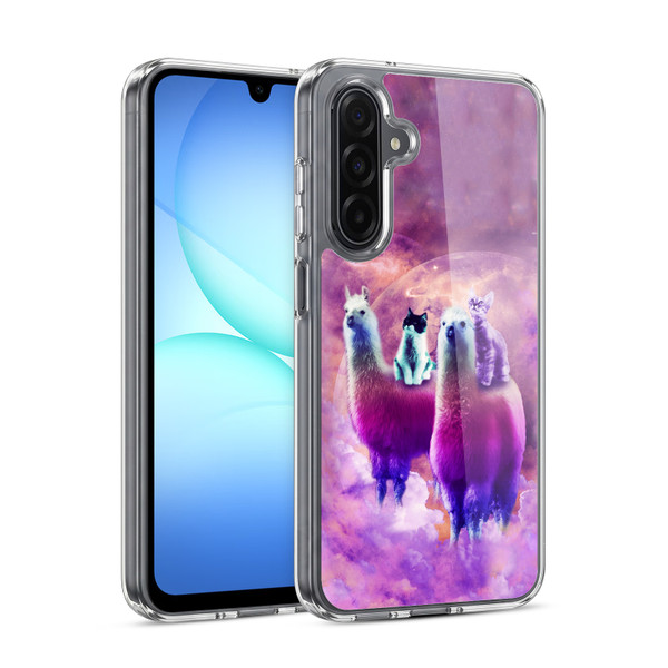 Random Galaxy Space Llama Kitty & Cat Soft Gel Case for Samsung Galaxy A17 4G / 5G