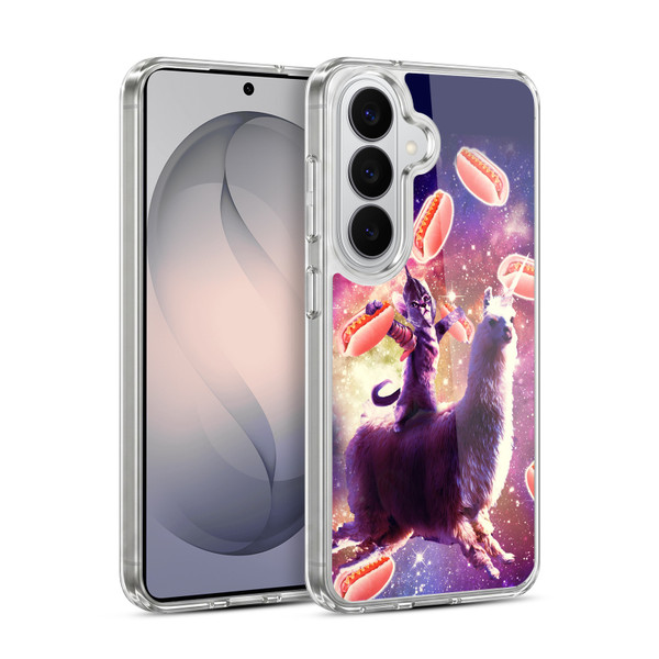 Random Galaxy Space Llama Hotdog Cat Warrior Soft Gel Case for Samsung Galaxy S26 Plus