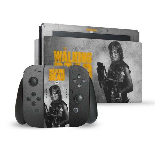 AMC The Walking Dead Daryl Dixon Graphics Daryl Double Exposure Vinyl Sticker Skin Decal Cover for Nintendo Switch Bundle