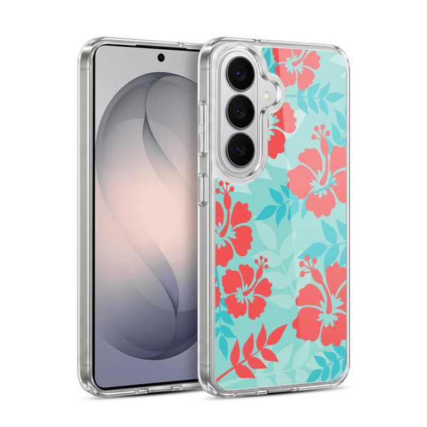 Head Case Designs Hawaiian Patterns Hibiscus Soft Gel Case for Samsung Galaxy S26 Plus