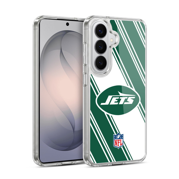 NFL New York Jets Artwork Stripes Soft Gel Case for Samsung Galaxy S26 Plus