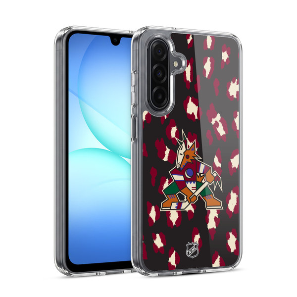 NHL Arizona Coyotes Leopard Pattern Soft Gel Case for Samsung Galaxy A17 4G / 5G