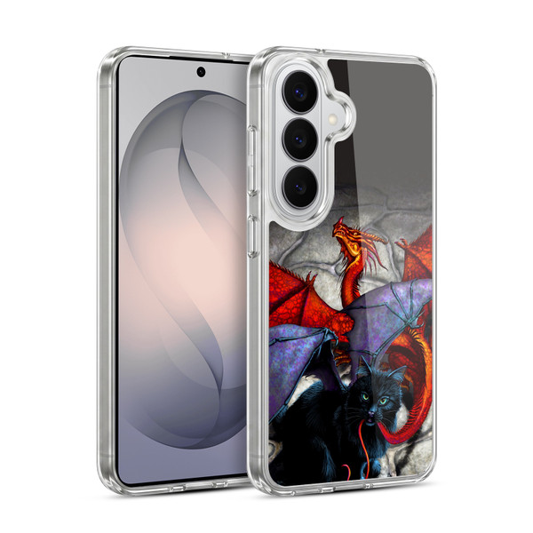 Stanley Morrison Dragons 3 Bat Winged Cat Vs Red Soft Gel Case for Samsung Galaxy S26 Plus