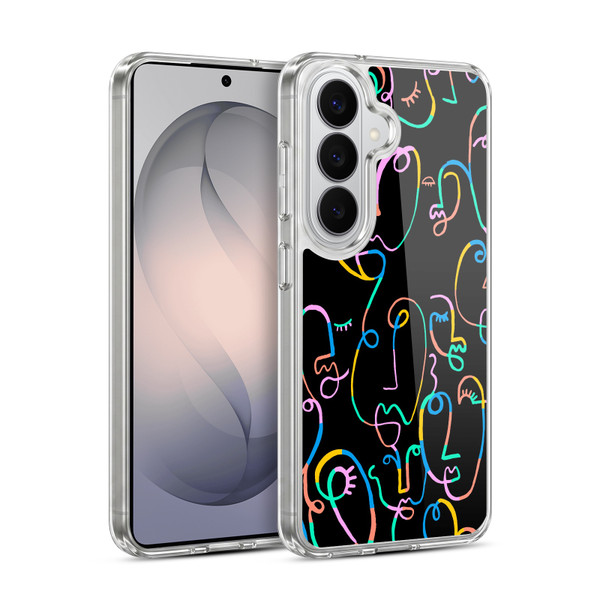 Ninola Colorful Faces Black Soft Gel Case for Samsung Galaxy S26 Plus