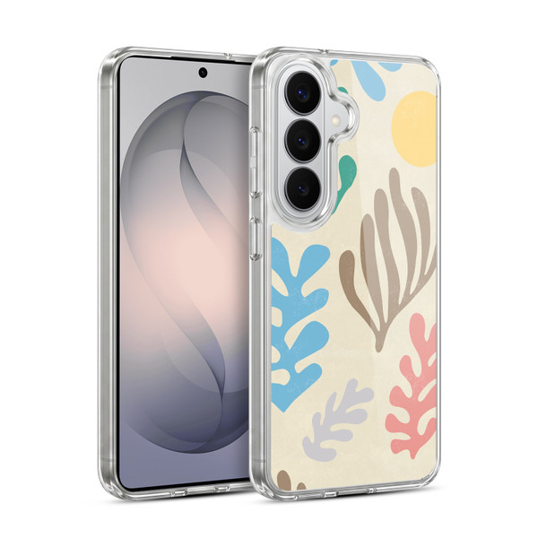 Ninola Freeform Patterns Artistic Modern Leaves Soft Gel Case for Samsung Galaxy S26