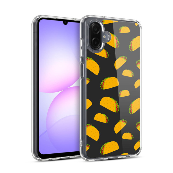 PLdesign Food Patterns Cool Fun Taco Soft Gel Case for Samsung Galaxy A07 4G