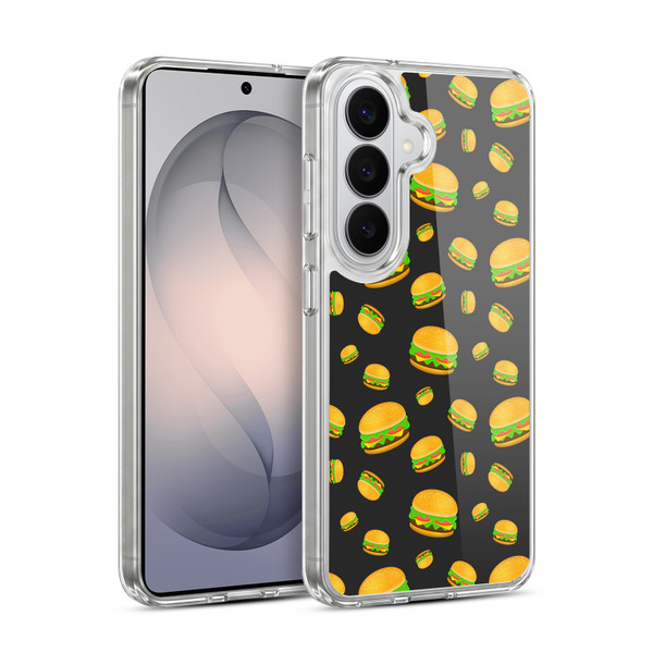 PLdesign Food Patterns Cool Fun Burger Soft Gel Case for Samsung Galaxy S26