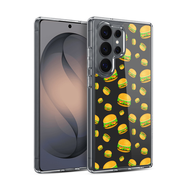 PLdesign Food Patterns Cool Fun Burger Soft Gel Case for Samsung Galaxy S26 Ultra