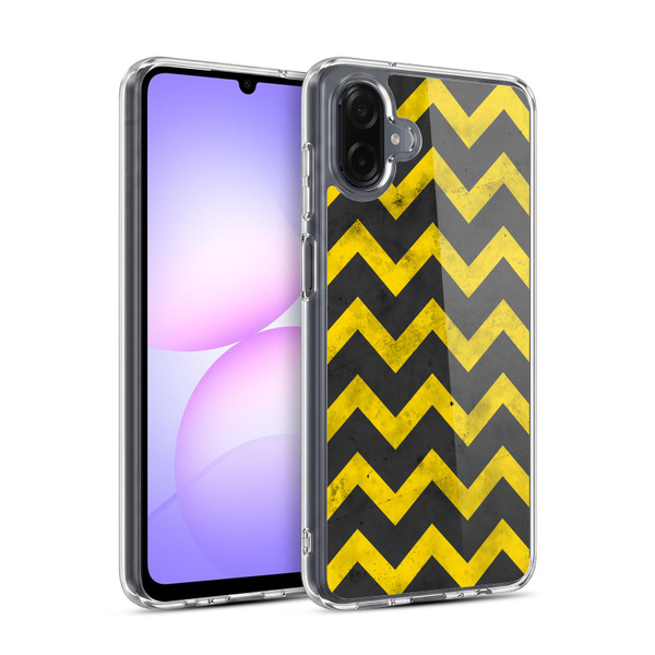 PLdesign Geometric Patterns Yellow Gray Vintage Soft Gel Case for Samsung Galaxy A07 4G