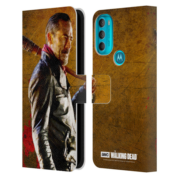 AMC The Walking Dead Negan Lucille 1 Leather Book Wallet Case Cover For Motorola Moto G71 5G