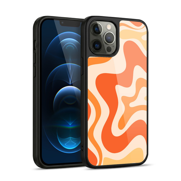 Kierkegaard Design Studio Retro Abstract Patterns Tangerine Orange Tone Gel Armour Case For Apple iPhone 12 Pro Max