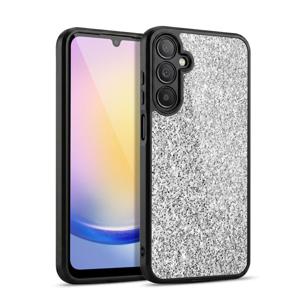 PLdesign Glitter Sparkles Silver Gel Armour Case For Samsung Galaxy A25 5G