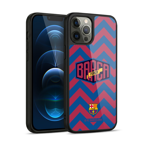 FC Barcelona Forca Barca Zigzag Gel Armour Case For Apple iPhone 12 Pro Max