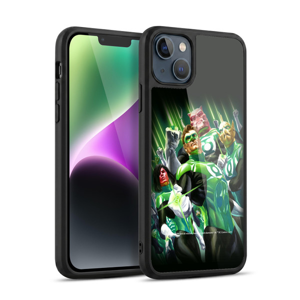 Green Lantern DC Comics Comic Book Covers Group Gel Armour Case For Apple iPhone 14 Plus