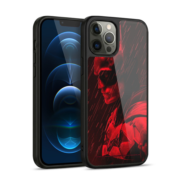 The Batman Neo-Noir Graphics Red Rain Gel Armour Case For Apple iPhone 12 Pro Max