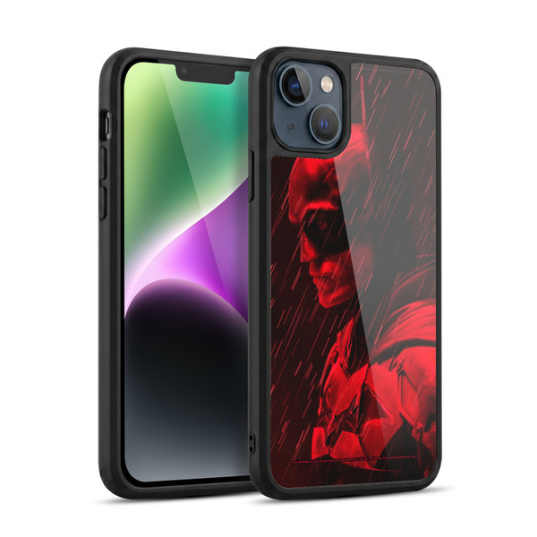 The Batman Neo-Noir Graphics Red Rain Gel Armour Case For Apple iPhone 14 Plus