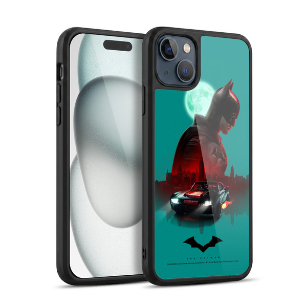 The Batman Neo-Noir Graphics Gotham Batmobile Gel Armour Case For Apple iPhone 15 Plus