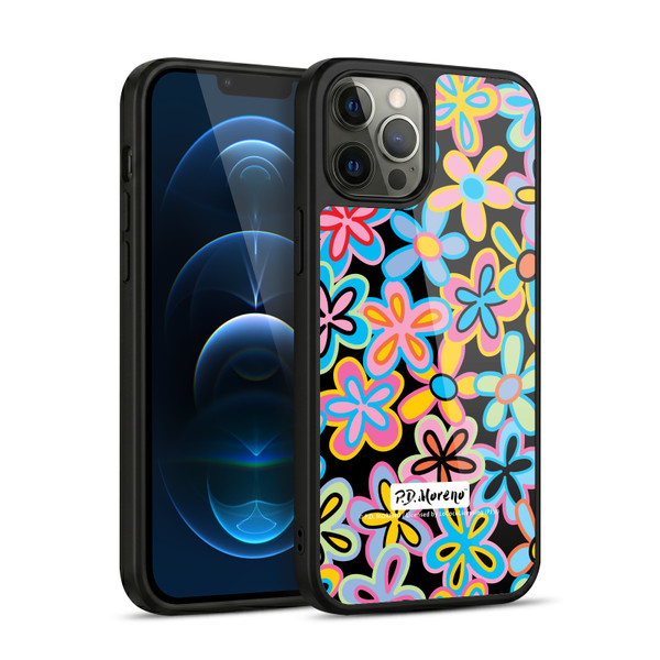 P.D. Moreno Patterns Retro Flowers Gel Armour Case For Apple iPhone 12 Pro Max