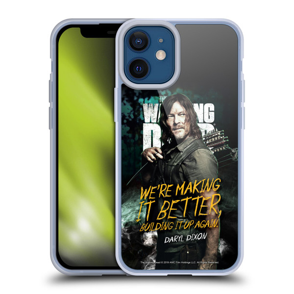 AMC The Walking Dead Season 9 Quotes Daryl Soft Gel Case for Apple iPhone 12 Mini