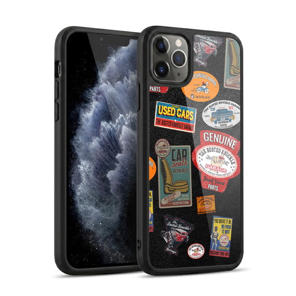 Busted Knuckle Garage Graphics Patches Gel Armour Case For Apple iPhone 11 Pro Max