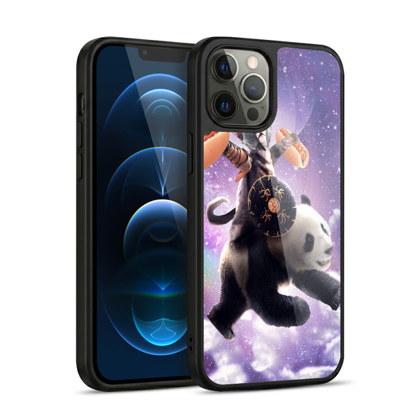 Random Galaxy Mixed Designs Warrior Cat Riding Panda Gel Armour Case For Apple iPhone 12 Pro Max
