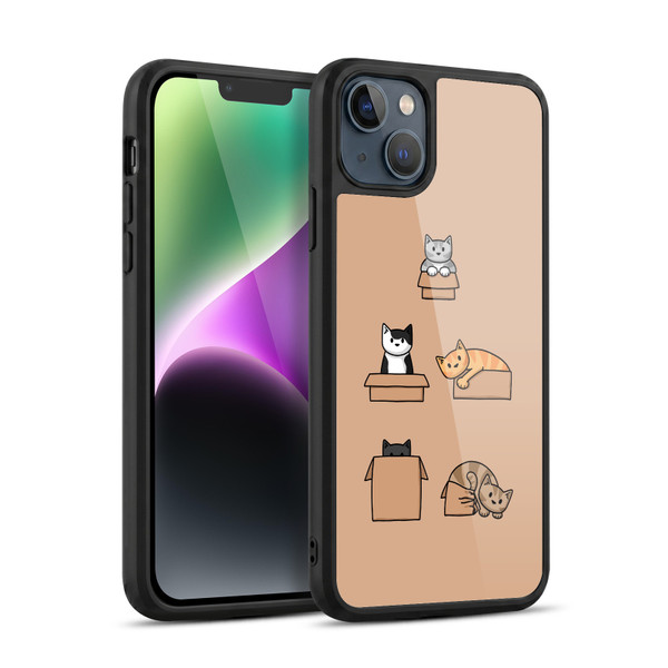 Beth Wilson Doodle Cats 2 Boxes Gel Armour Case For Apple iPhone 14 Plus