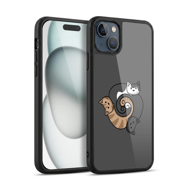 Beth Wilson Doodle Cats 2 Three Triskelion Gel Armour Case For Apple iPhone 15 Plus