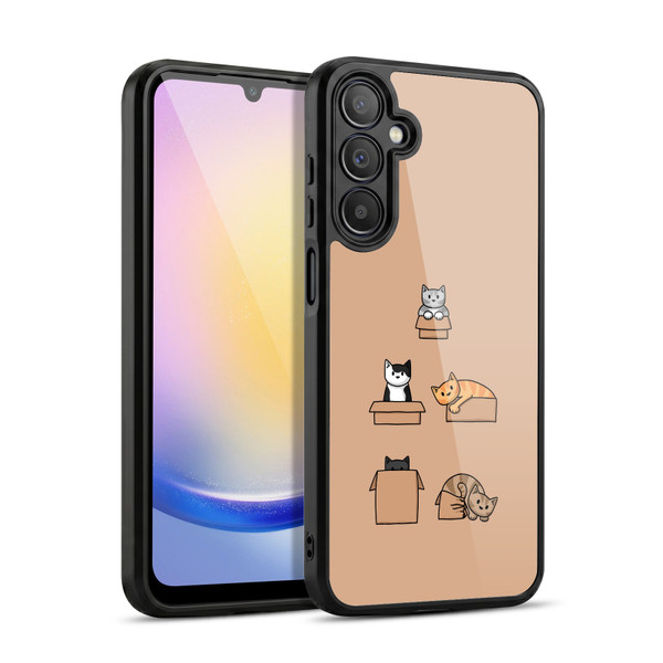 Beth Wilson Doodle Cats 2 Boxes Gel Armour Case For Samsung Galaxy A25 5G