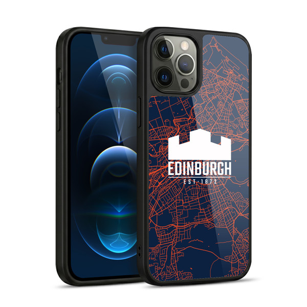 Edinburgh Rugby Graphics Map Gel Armour Case For Apple iPhone 12 Pro Max