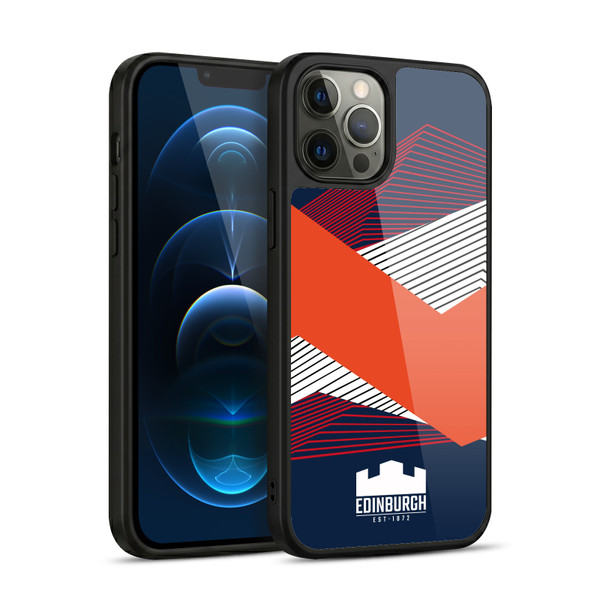 Edinburgh Rugby Graphics Shapes Gel Armour Case For Apple iPhone 12 Pro Max