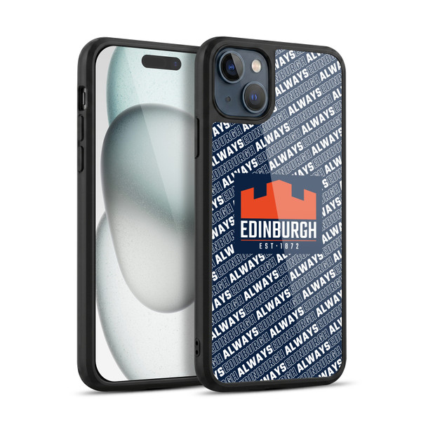 Edinburgh Rugby Graphics Logo Pattern Gel Armour Case For Apple iPhone 15 Plus