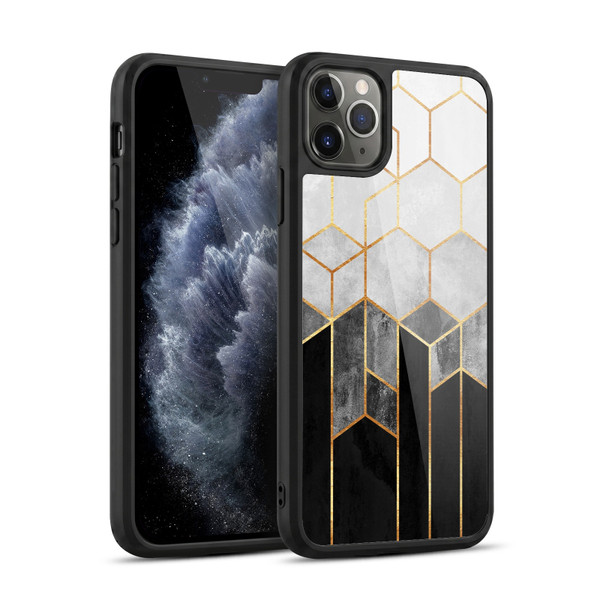 Elisabeth Fredriksson Sparkles Charcoal Hexagons Gel Armour Case For Apple iPhone 11 Pro Max