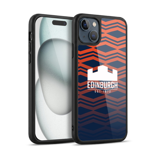 Edinburgh Rugby Graphics Pattern Gradient Gel Armour Case For Apple iPhone 15 Plus