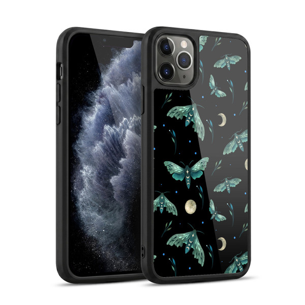 Episodic Drawing Art Lime Hawk Moth Pattern Gel Armour Case For Apple iPhone 11 Pro Max