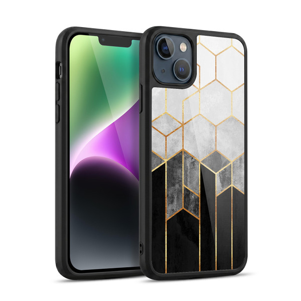 Elisabeth Fredriksson Sparkles Charcoal Hexagons Gel Armour Case For Apple iPhone 14 Plus
