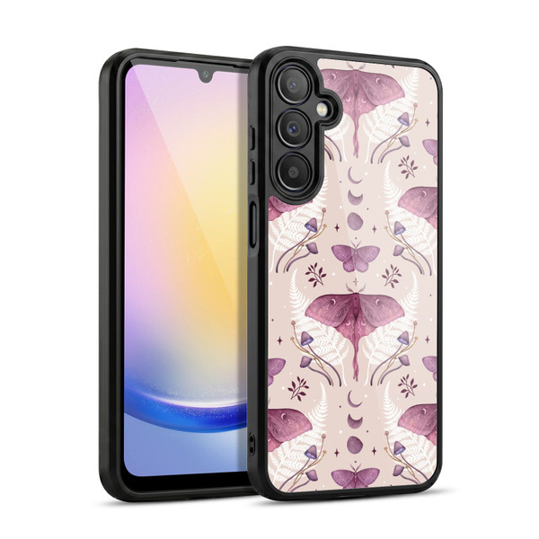 Episodic Drawing Art Emerald Pink Pattern Gel Armour Case For Samsung Galaxy A25 5G