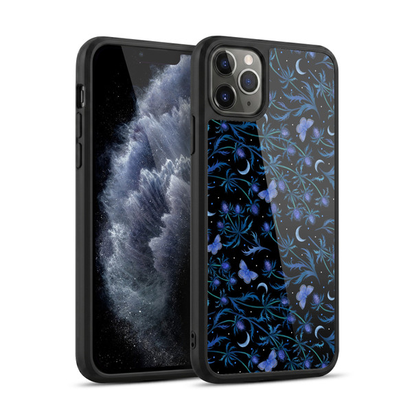Episodic Drawing Pattern Blue Thistle Gel Armour Case For Apple iPhone 11 Pro Max