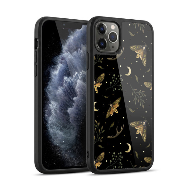 Episodic Drawing Pattern Death Head Moth Gel Armour Case For Apple iPhone 11 Pro Max
