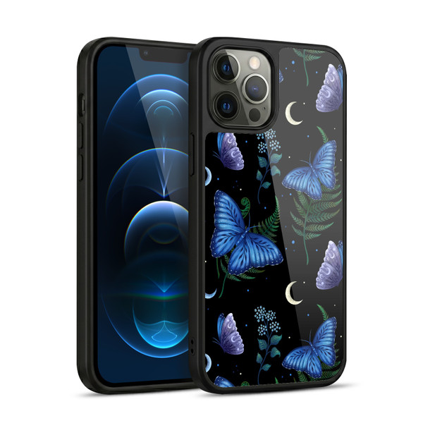 Episodic Drawing Pattern Blue Morpho Butterfly Gel Armour Case For Apple iPhone 12 Pro Max