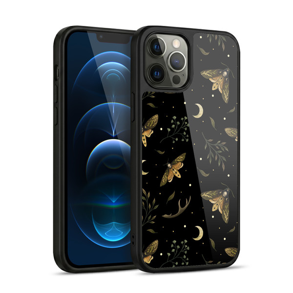 Episodic Drawing Pattern Death Head Moth Gel Armour Case For Apple iPhone 12 Pro Max