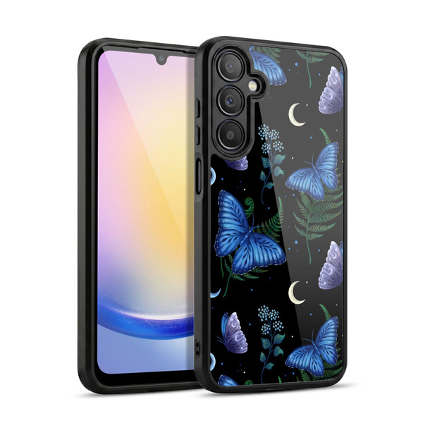 Episodic Drawing Pattern Blue Morpho Butterfly Gel Armour Case For Samsung Galaxy A25 5G
