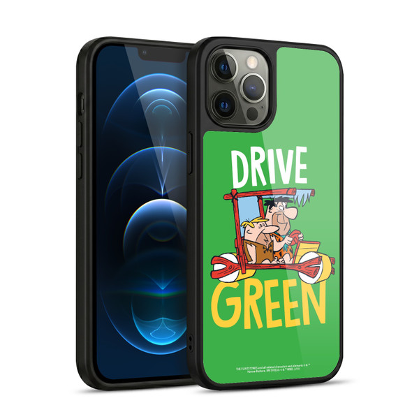 The Flintstones Graphics Drive Green Gel Armour Case For Apple iPhone 12 Pro Max