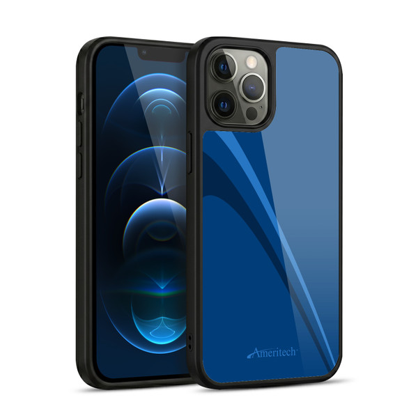 Ameritech Graphics Blue Mono Lines Gel Armour Case For Apple iPhone 12 Pro Max