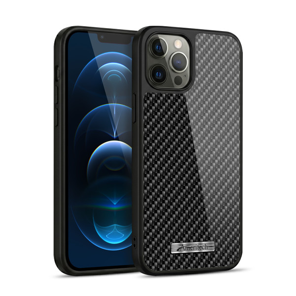 Ameritech Graphics Carbon Fiber Print Gel Armour Case For Apple iPhone 12 Pro Max